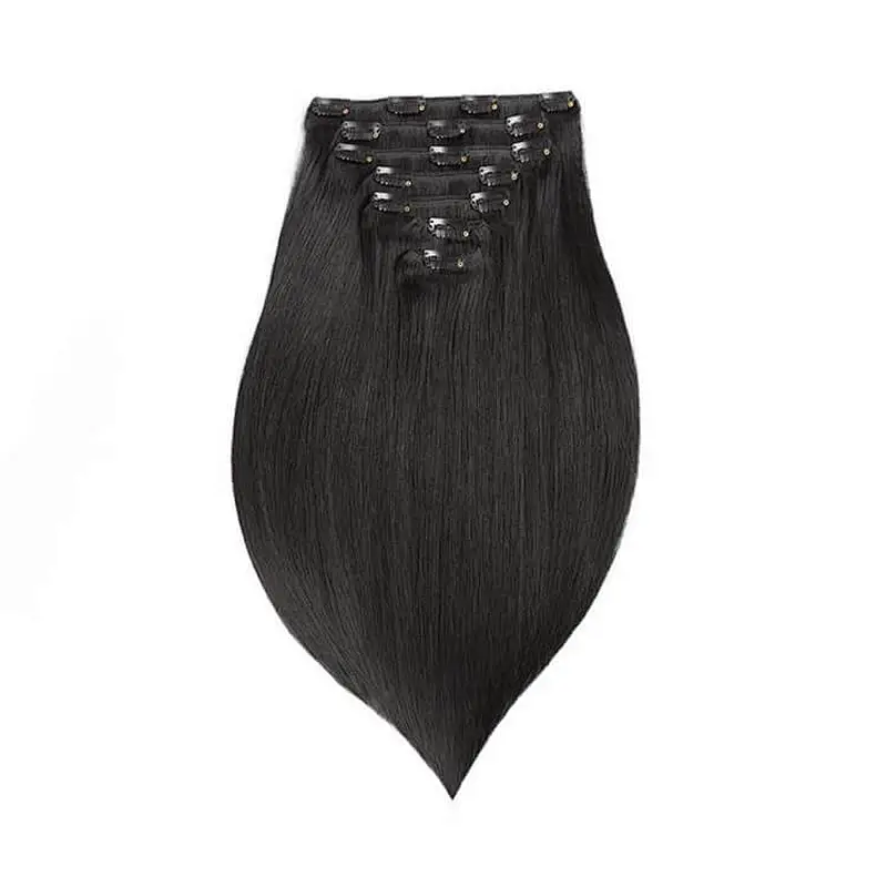 Hot sale tangle free virgin curly hair extension clip-ins