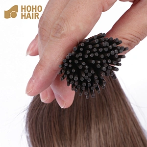 Wholesale Tangle&Shedding Free Italian keratin fusion I/U/Flat tip pre-bonded hair extensions virgin remy cuticle aligned hair
