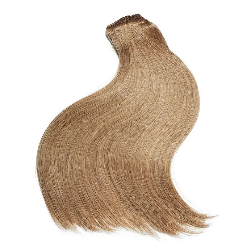 High quality cheap real natrual raw indian hair, clip in human hair extensions