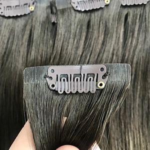 Wholesale one piece human hair extensions 5 clips 100% remy
