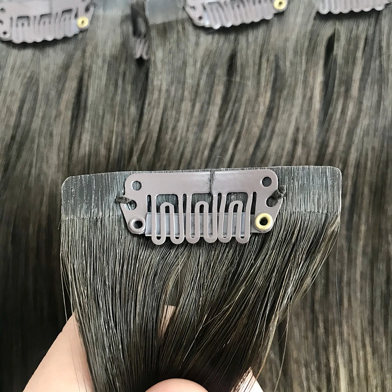 Wholesale one piece human hair extensions 5 clips 100% remy