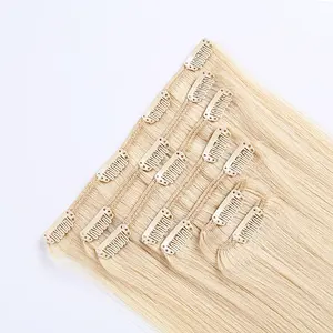 Hot sale free sample virgin hair bundles gold hair extension clip