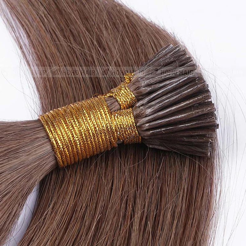 Most popular products natrual silky virgin i tip brazilian hair extensions
