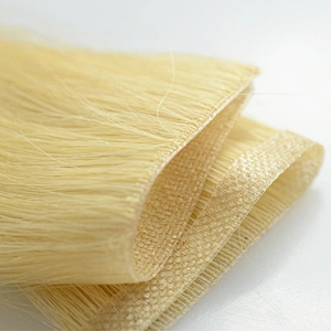 Free sample virgin remy double drawn 16 inch hand tied hair extensions skin weft