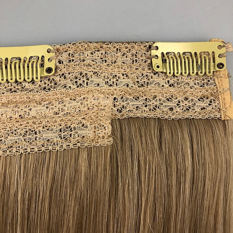 Super double drawn no shedding virgin hair extension to clip in