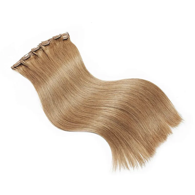 Hot sale tangle free raw  indian virgin hair 40 inch hair extensions clip in