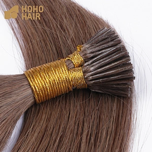 Wholesale Tangle&Shedding Free Italian keratin fusion I/U/Flat tip pre-bonded hair extensions virgin remy cuticle aligned hair