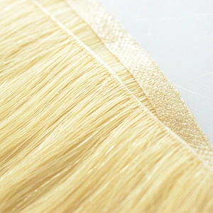 Free sample virgin remy double drawn 16 inch hand tied hair extensions skin weft