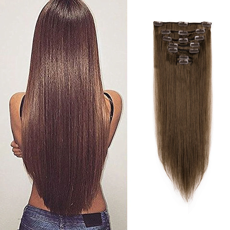 Best selling product real natrual double drawn hair,blonde human hair clip in