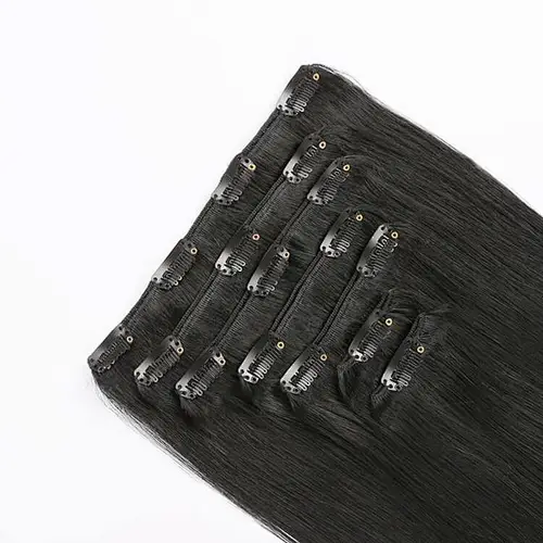 High quality raw indian hair european hair extensions clip in