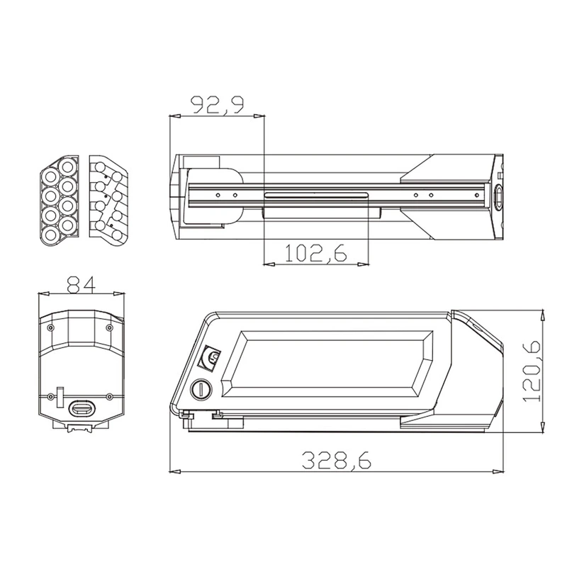 DZ-052 electric bike battery lithium battery 18650 battery