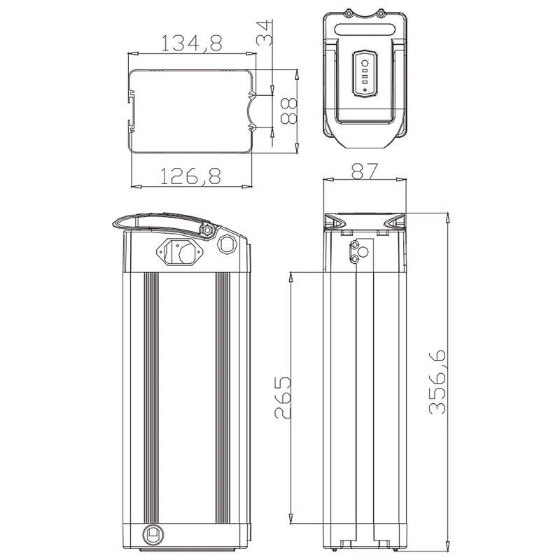 DZ-089 electric bike battery lithium battery 18650 battery