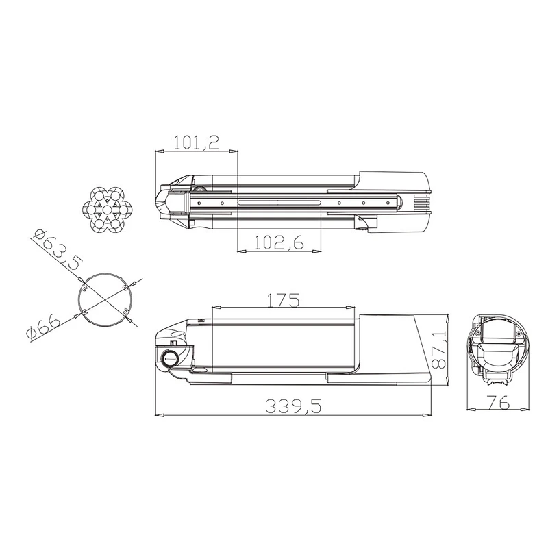 DZ-050 electric bike battery lithium battery 18650 battery