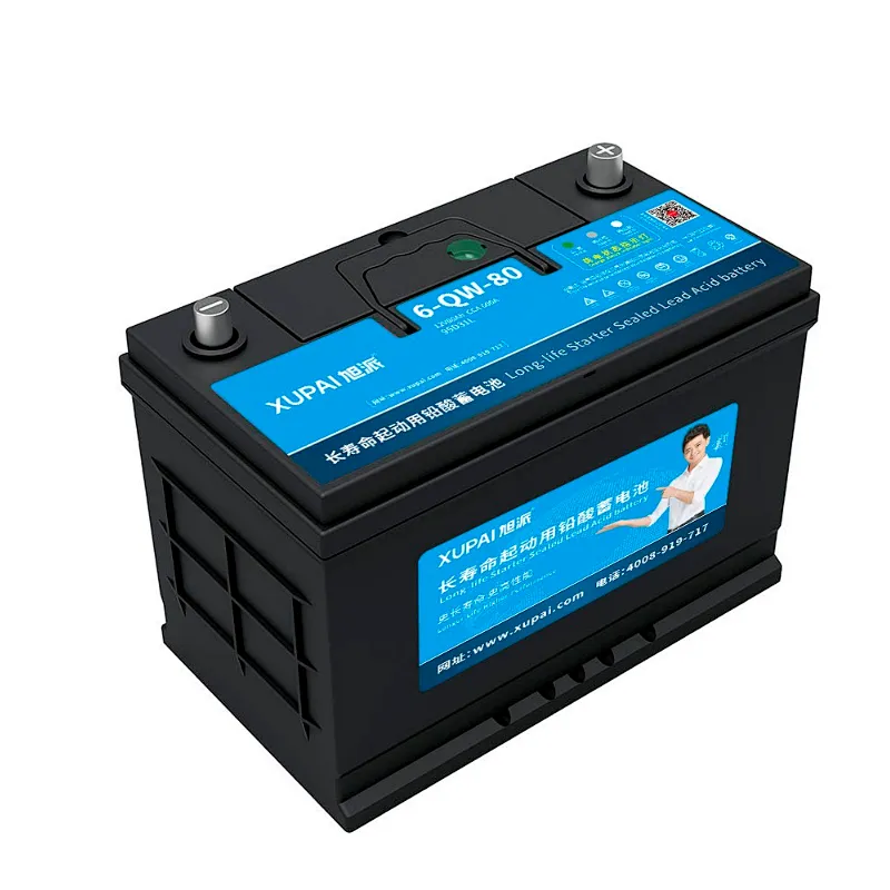 Professional 6-QW-80(95D31L) lead acid car starter battery rechargeable 12V 80Ah