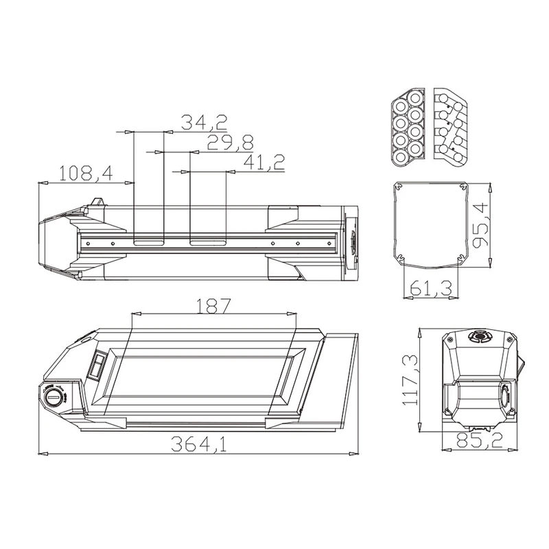 DZ-051 electric bike battery lithium battery 18650 battery