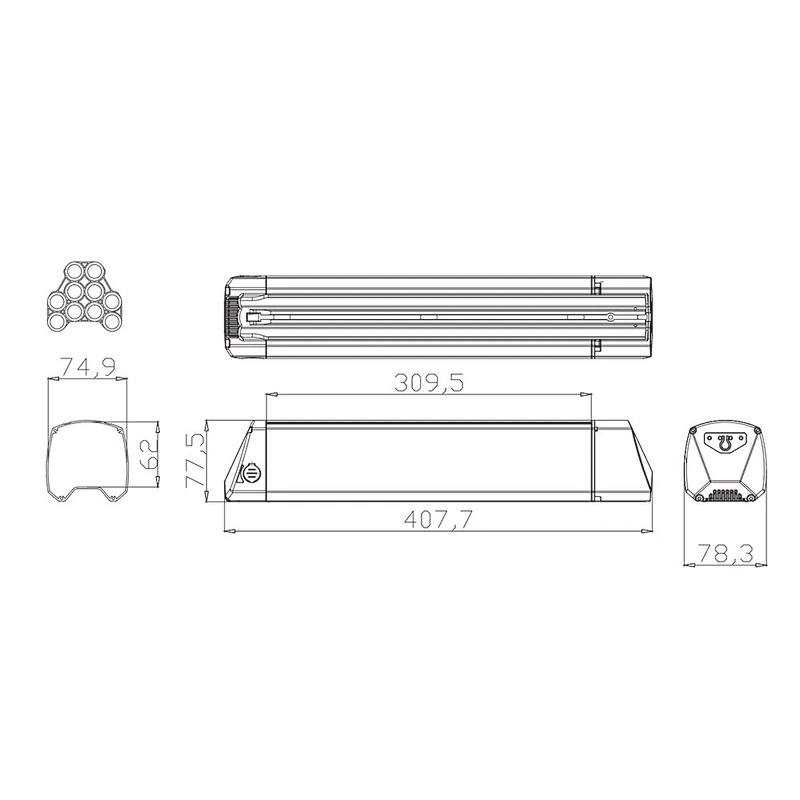 DZ-054 electric bike battery lithium battery 18650 battery