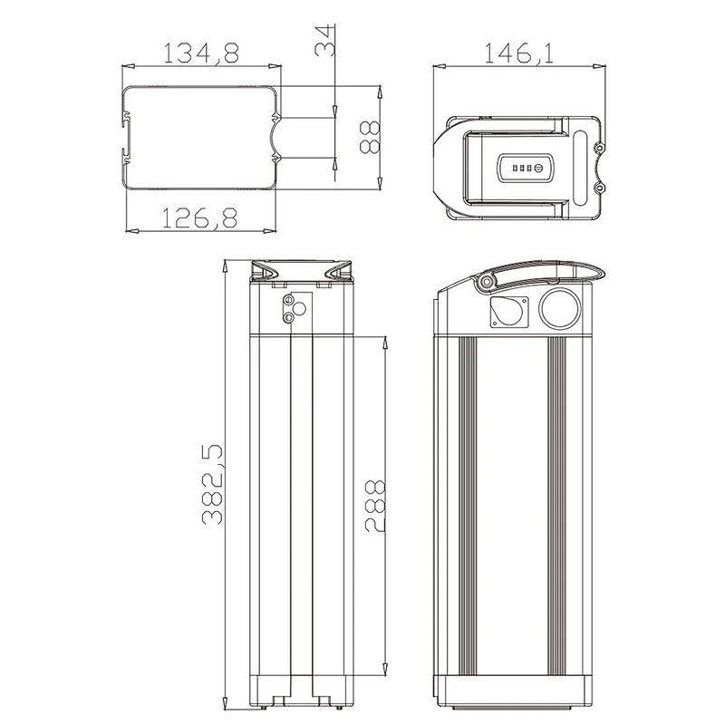 DZ-090 electric bike battery lithium battery 18650 battery