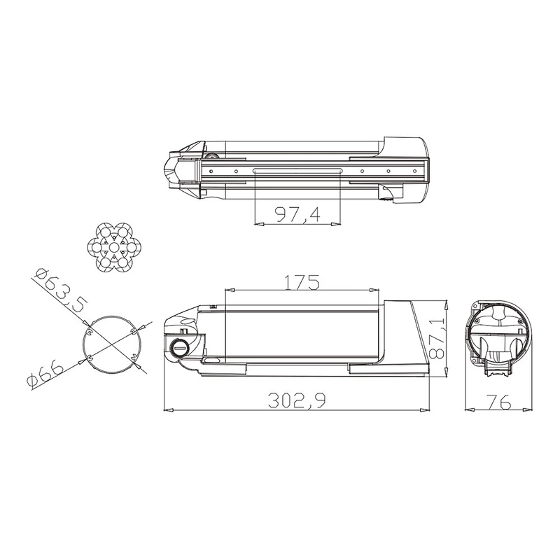 DZ-049 electric bike battery lithium battery 18650 battery