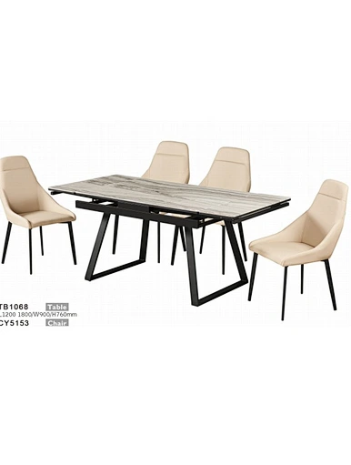 Dining table Dining room Furniture Tempered glass dining table