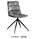 modern yellow fabric dining chair