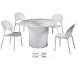 White Round Luxury Marble Dining Table