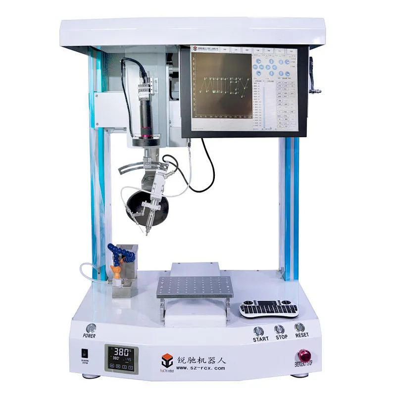 Intelligent solder robot with CCD camera for precision positioning
