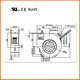 low noise dc blower fan