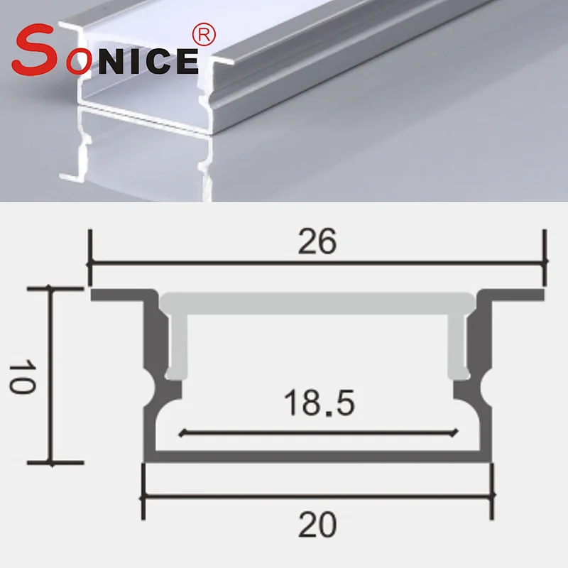 inside embeded,LED profile with LED strip