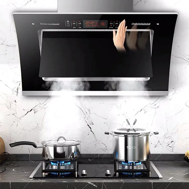Range Hood Double Motor Heat Cleaning Larger Suction Range Hood Side Suction Range Hood