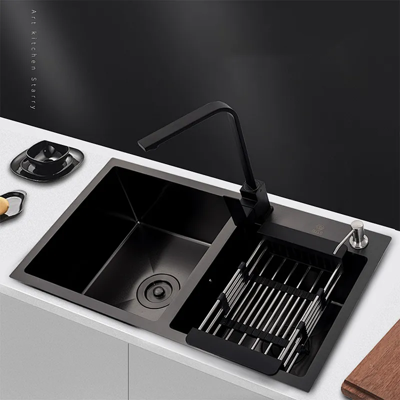 Commercial Kitchen Rectangle Sink Nano Black Kitchen Sink