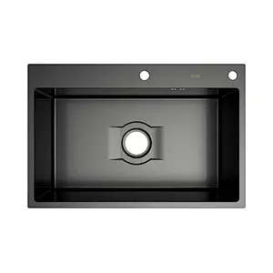 Factory Price Handmade Stainless Steel Kitchen Nano Black Sink