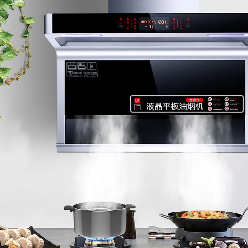 Range Hood Stainless Steel Wall Mount with LED Light Kitchen Cooker Range Hood