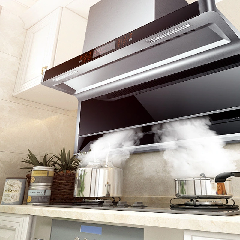 Range Hood Stainless Steel Wall Mount with LED Light Kitchen Cooker Range Hood