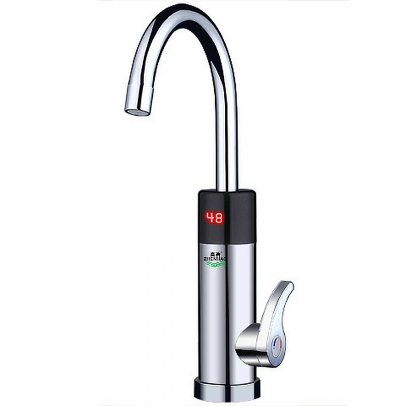Electric Hot Water Heater Faucet Kitchen Instant Heating Tap Water Heater with LED EU Plug
