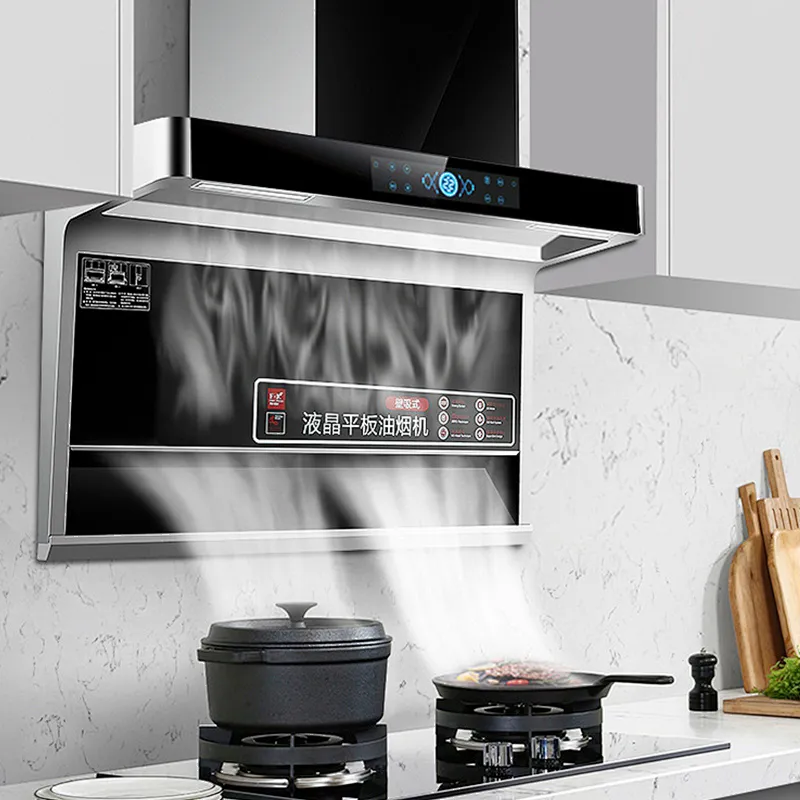 Screen Touch Electrical Range Hood Integrated Double Motor Range hood