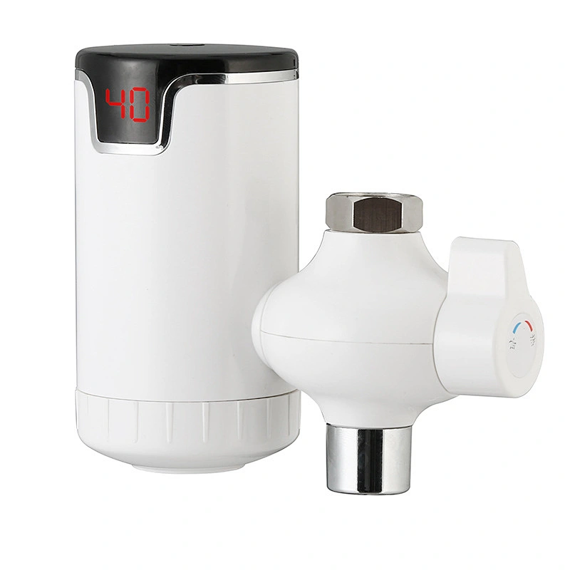 white color led Display fast electric heating water tap