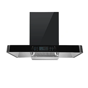 Kitchen T type automatic cleaning top suction range hood
