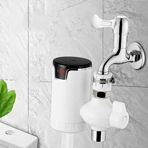 white color led Display fast electric heating water tap