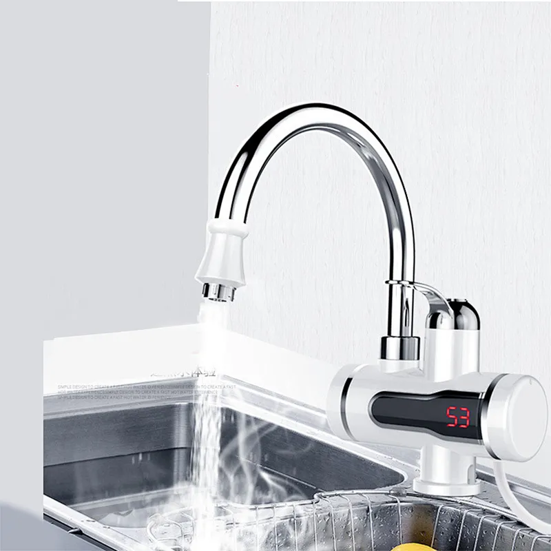 Basin Hot Faucet Water tap Mixer Sink Instantaneous Cold Heating Kitchen Faucet Digital Electric Water Heater