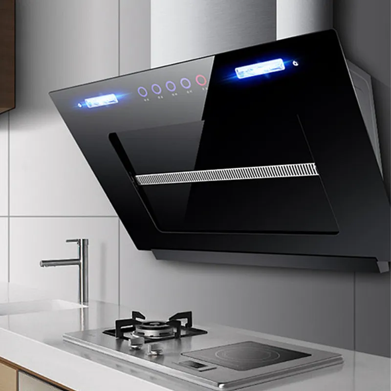500 600 700 900 mm stainless steel body front panel slide-out telescopic cooker hood small range hood
