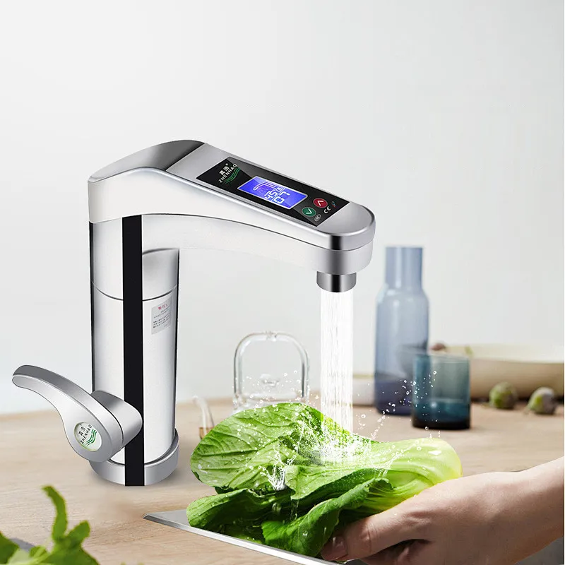 LED Digital Display 3500w Instant Tankless House Water Heater Heating Electric Faucet Tap