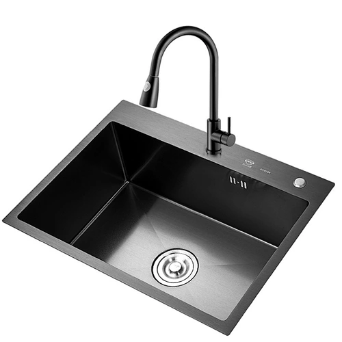 Nano black kitchen sink stainless steel custom size undermount deep bowl sink