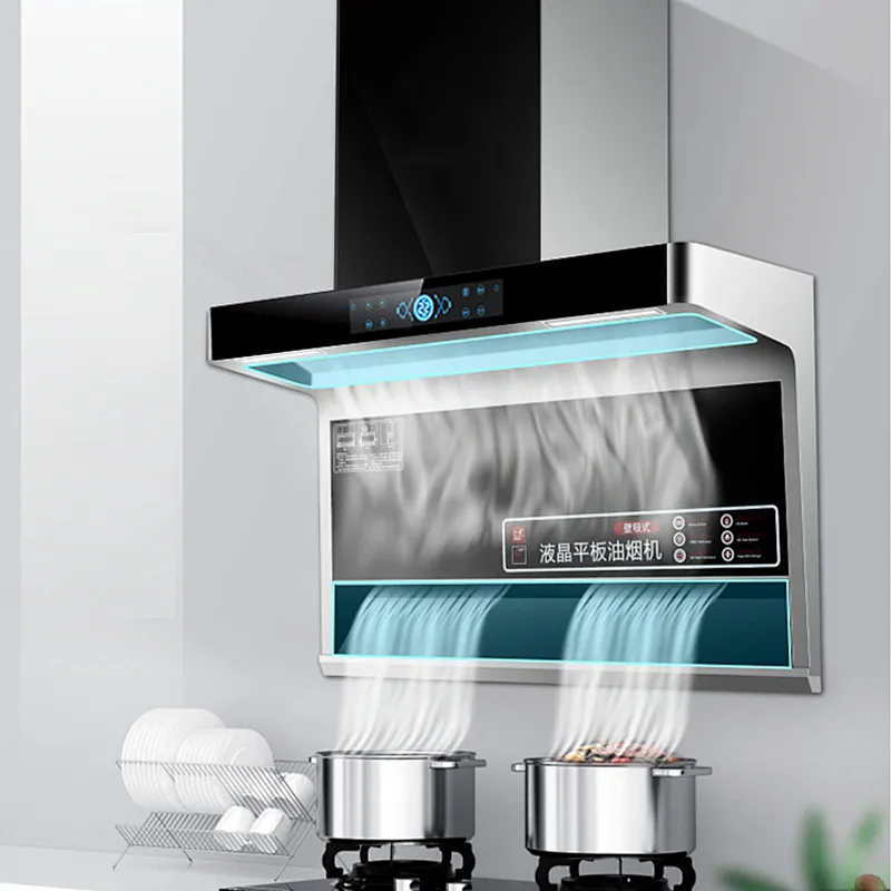 Screen Touch Electrical Range Hood Integrated Double Motor Range hood
