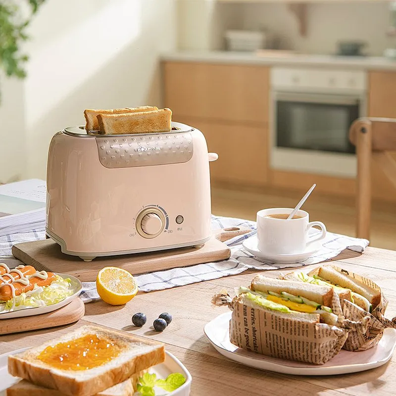 2018 Hot Sale Plastic Logo Toaster 2 Slice with Stainless Steel Panel