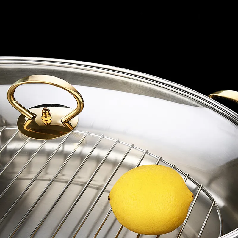 38cm Stainless steel fish steamer oval long steamer
