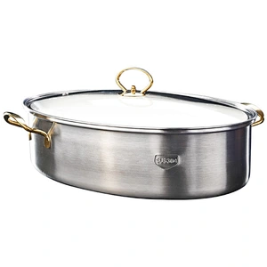 38cm Stainless steel fish steamer oval long steamer
