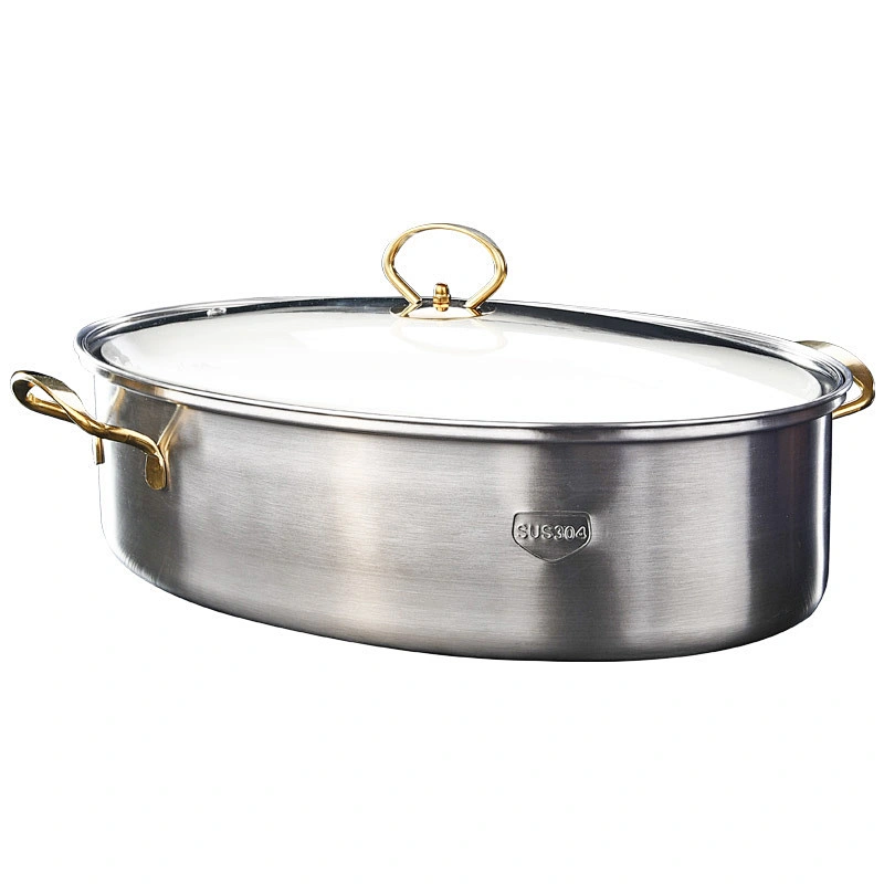 38cm Stainless steel fish steamer oval long steamer