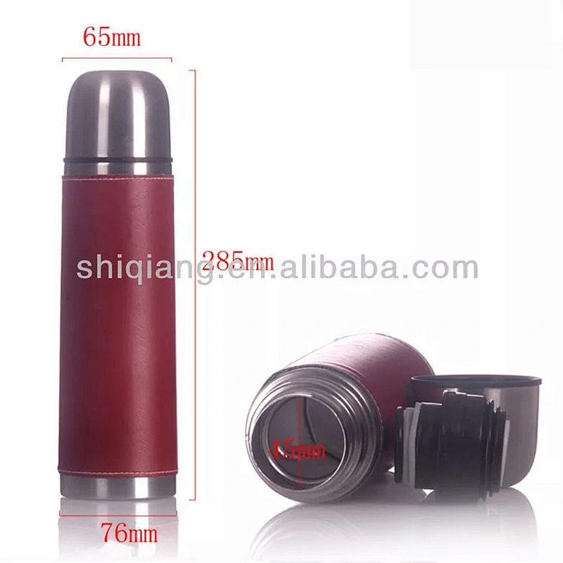 Several Capacities Double Wall Stainless Steel Vacuum Thermo Bottles With Cover
