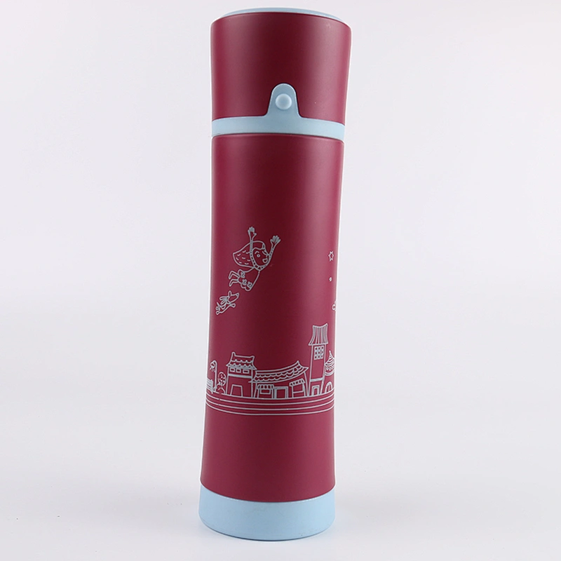 500ml BPA free slim waist vacuum flasks bottles with stainless steel and color finishing used for lady