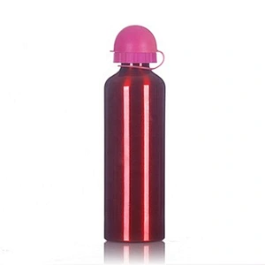 750ml outdoor aluminium sports travel water bottles with black round cover